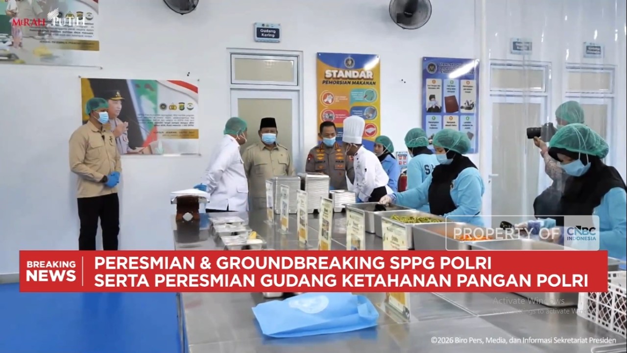 Prabowo Resmikan SPPG & Gudang Ketahanan Pangan Polri