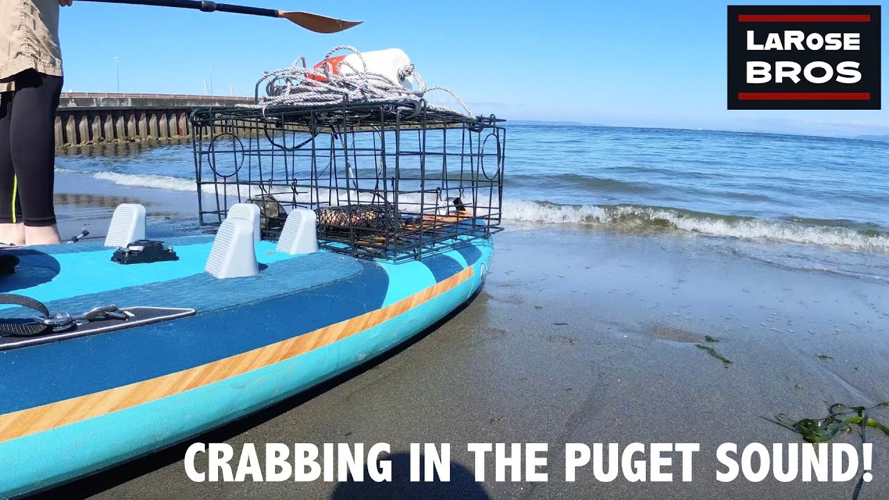 KAYAK CRABBING and Fishing at Edmonds Beach - LaRoseBros