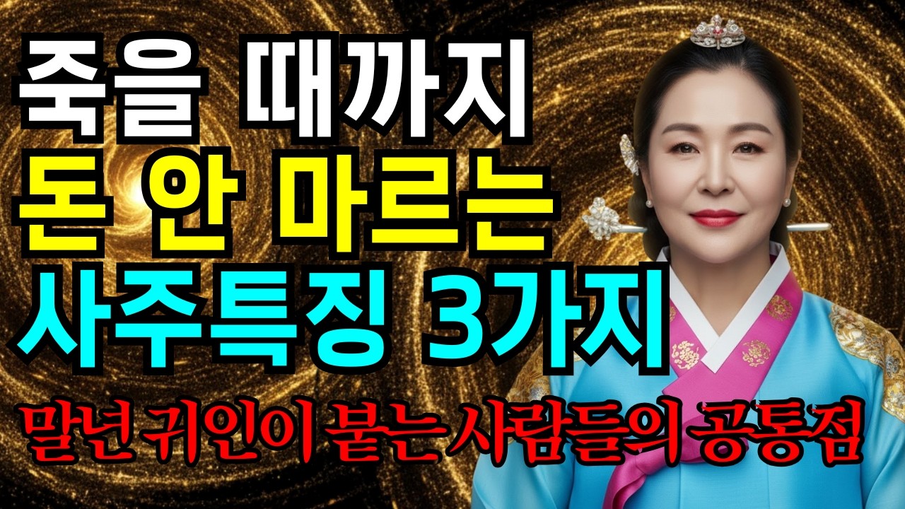 죽을 때까지 돈 안 마르는 사주? 말년 귀인이 붙는 사람들의 공통점 | 인생 | 명언 | 마음 | 행복  | 노후준비  |