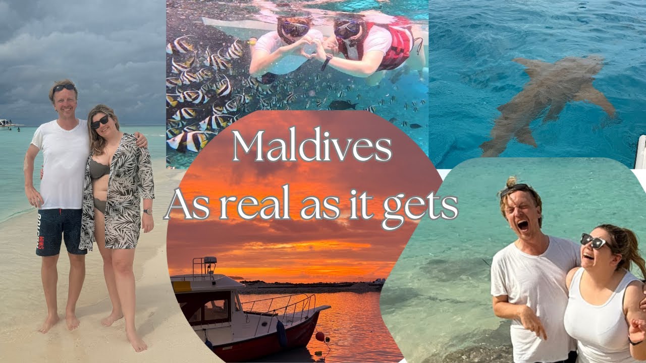 Maldives travel vlog - Snorkeling with sharks, white sand beaches, Maafushi in rain & floods