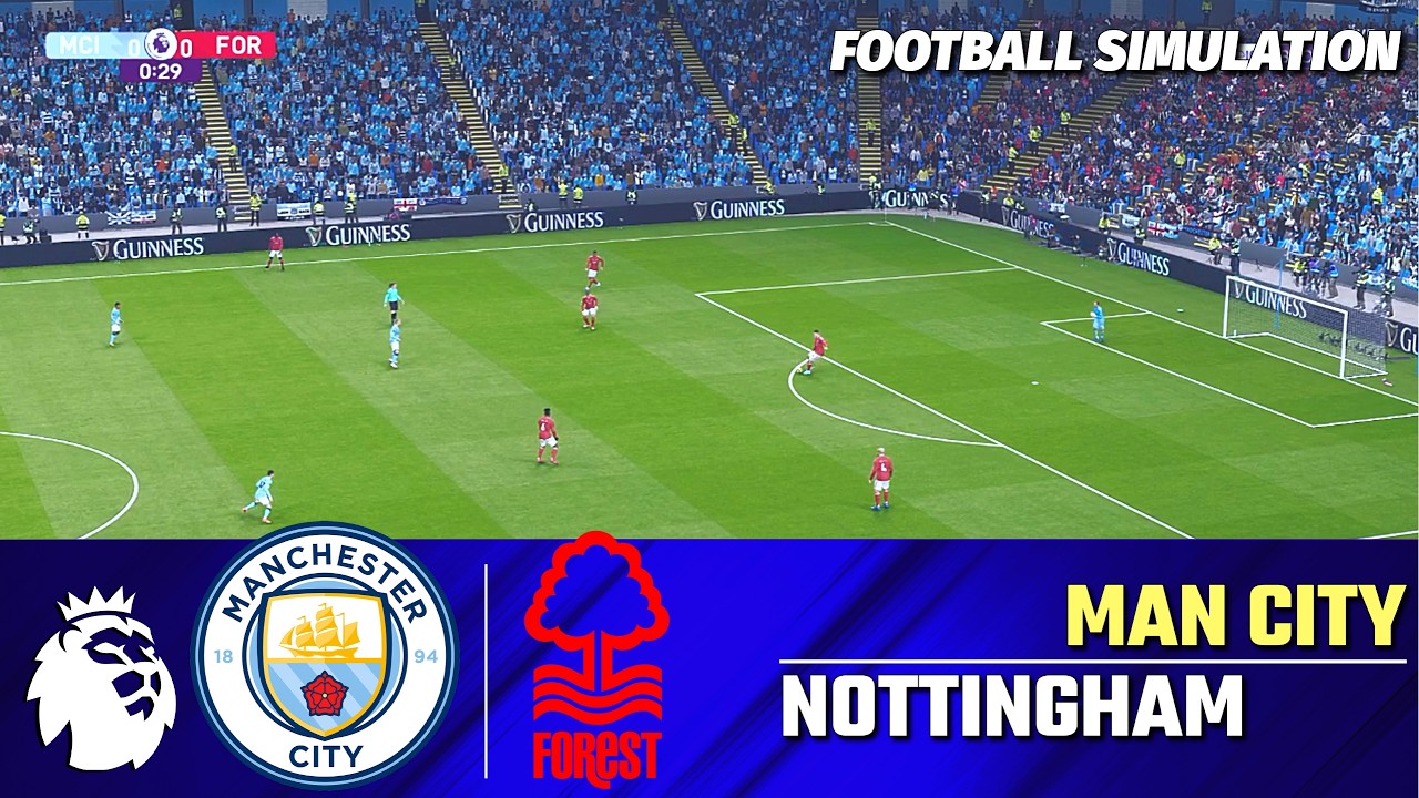Manchester City vs Nottingham Forest | English Premier League | PES 21 Simulation
