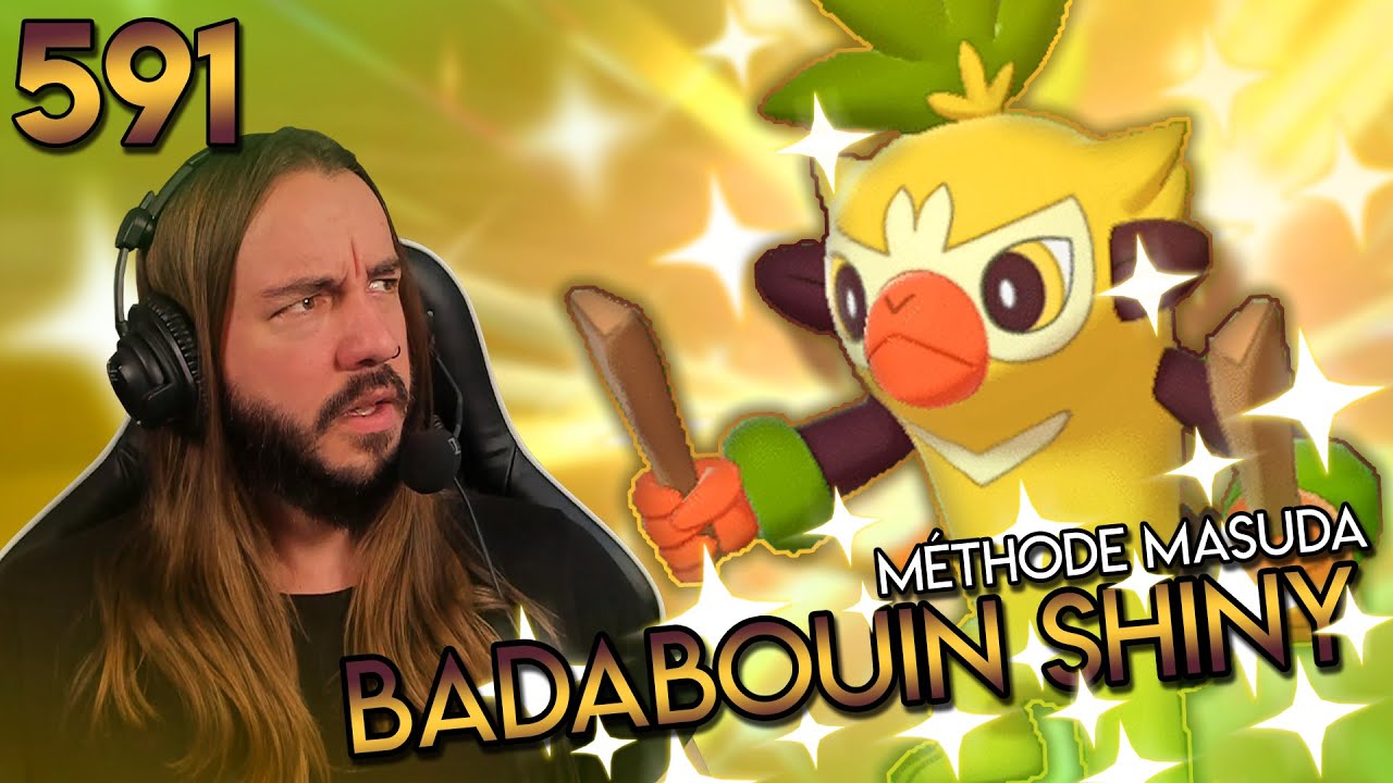 ENCORE CHANCEUX AU MASUDA - BADABOUIN SHINY (THWACKEY) LIVE REACTION | Pokemon Épée / Bouclier
