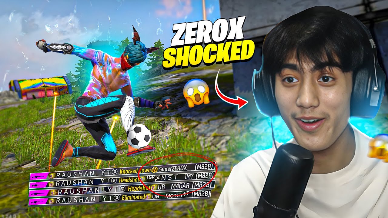 Destroying @ZeroxFF and @nstwinsff  squad alone🔥| Zerox got shocked😲 | Raushan Gamer