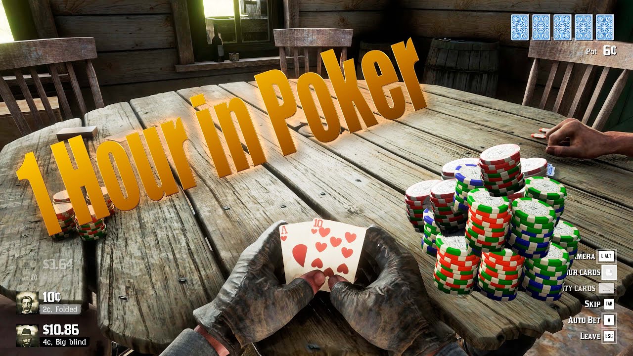 1 Hour playing Poker in Red Dead Redemption 2  - 4K
