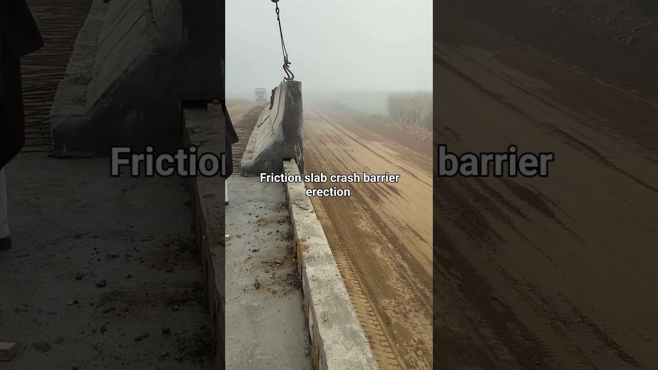 friction slab crash barrier erection #viral #shorts #construction #shortvideo