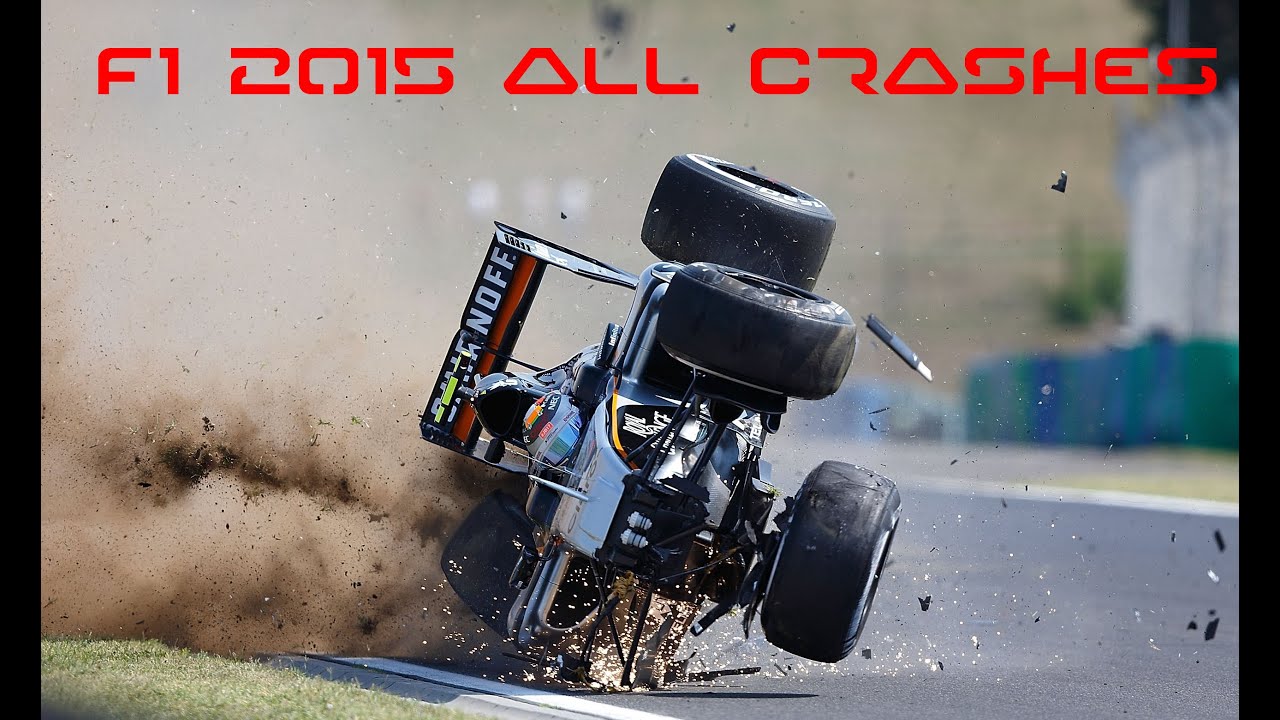 F1 2015 All Crashes Compilation