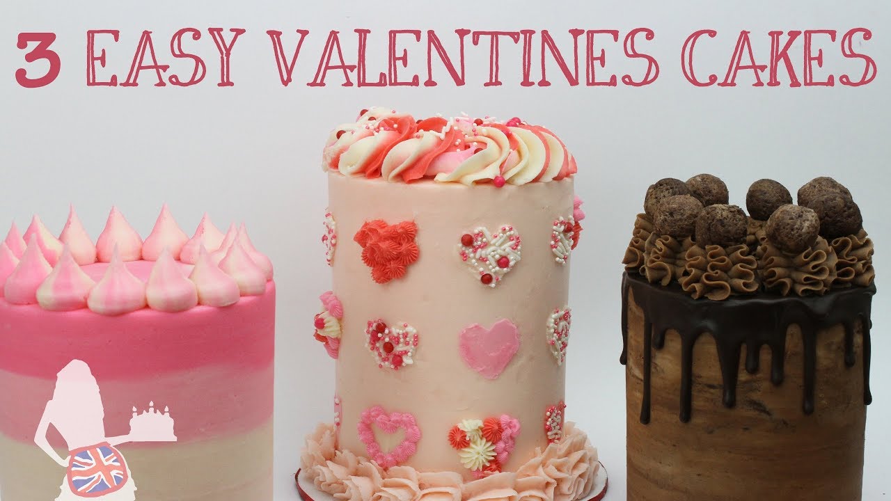 3 Easy Valentines Day Cakes