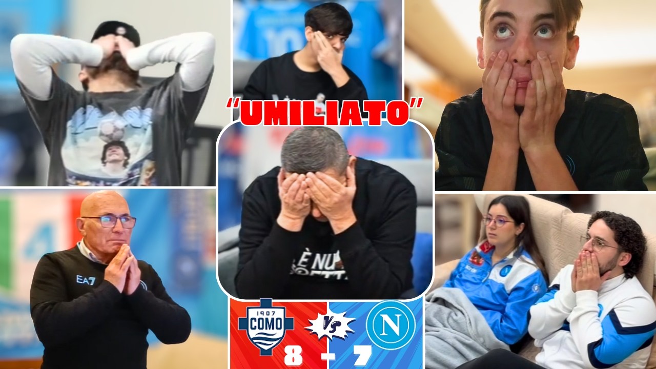 TIFOSI DEL NAPOLI UMILIATI E DISTRUTTI DOPO LA SCONFITTA DEL COMO PER 8-7 IN COPPA ITALIA