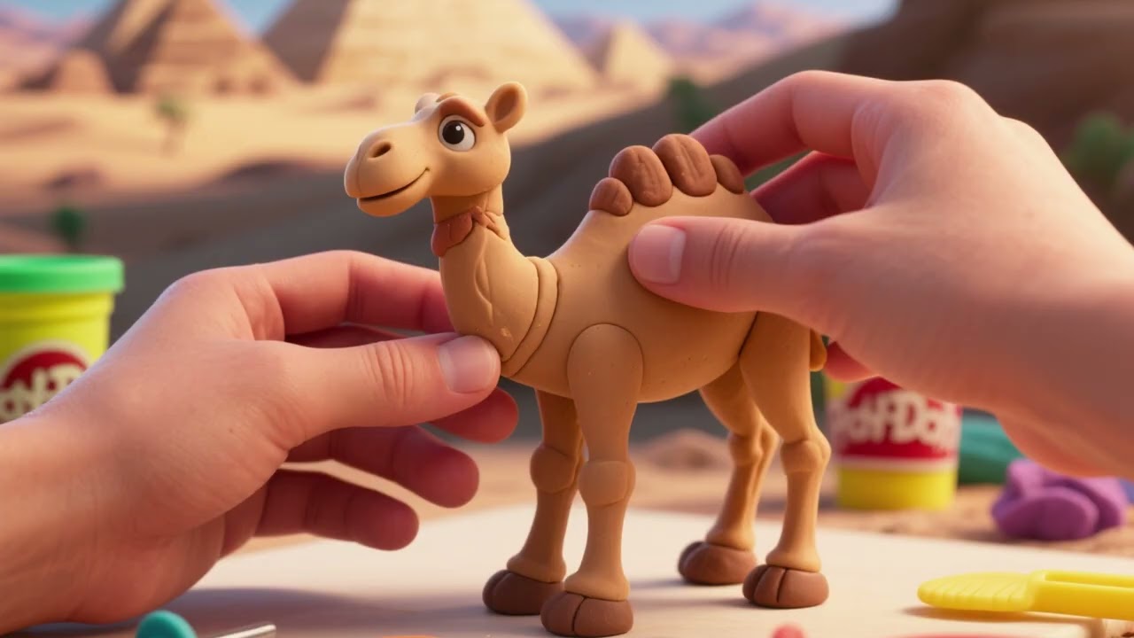 Play-Doh Desert Oasis 🐪🏜️ Pyramids, Camels & Treasures | Fun for Kids
