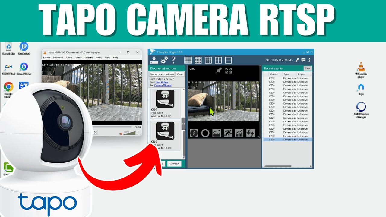 Настройка потока RTSP Tapo C200 — протестировано с VLC — ХОРОШО?
