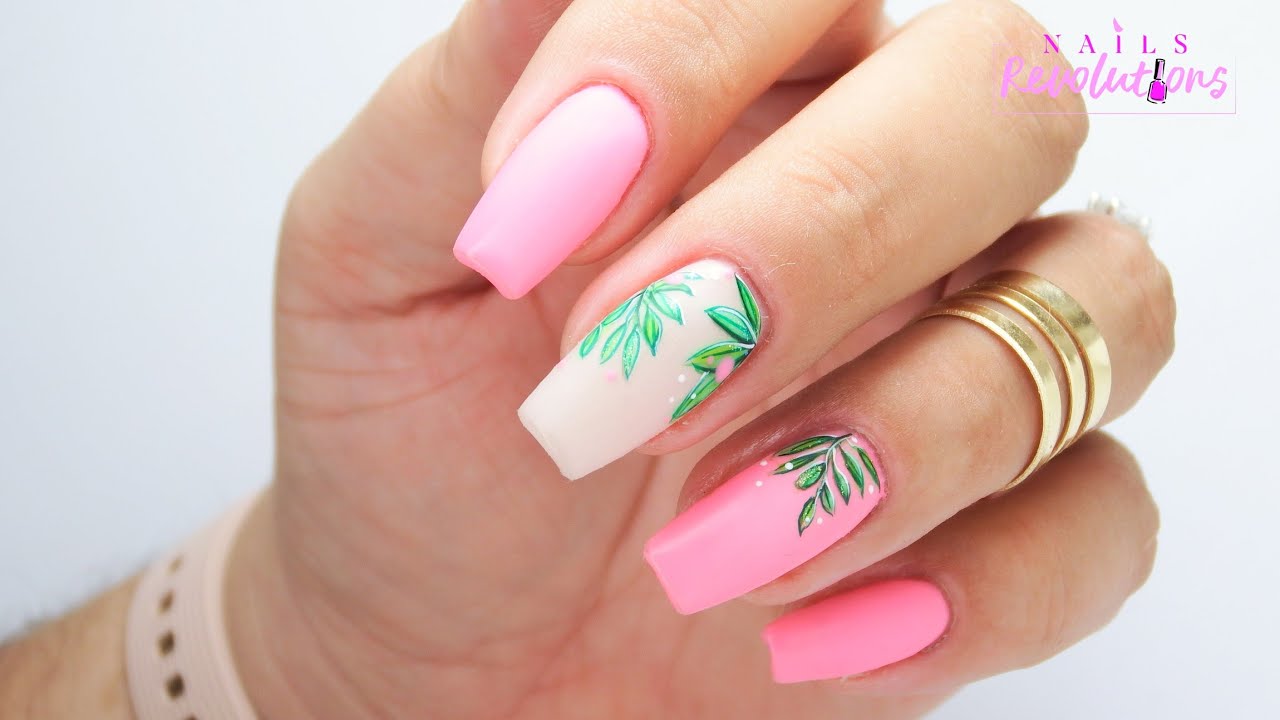 Leaf summer nails art tutorial / Stardoro / Cuccio