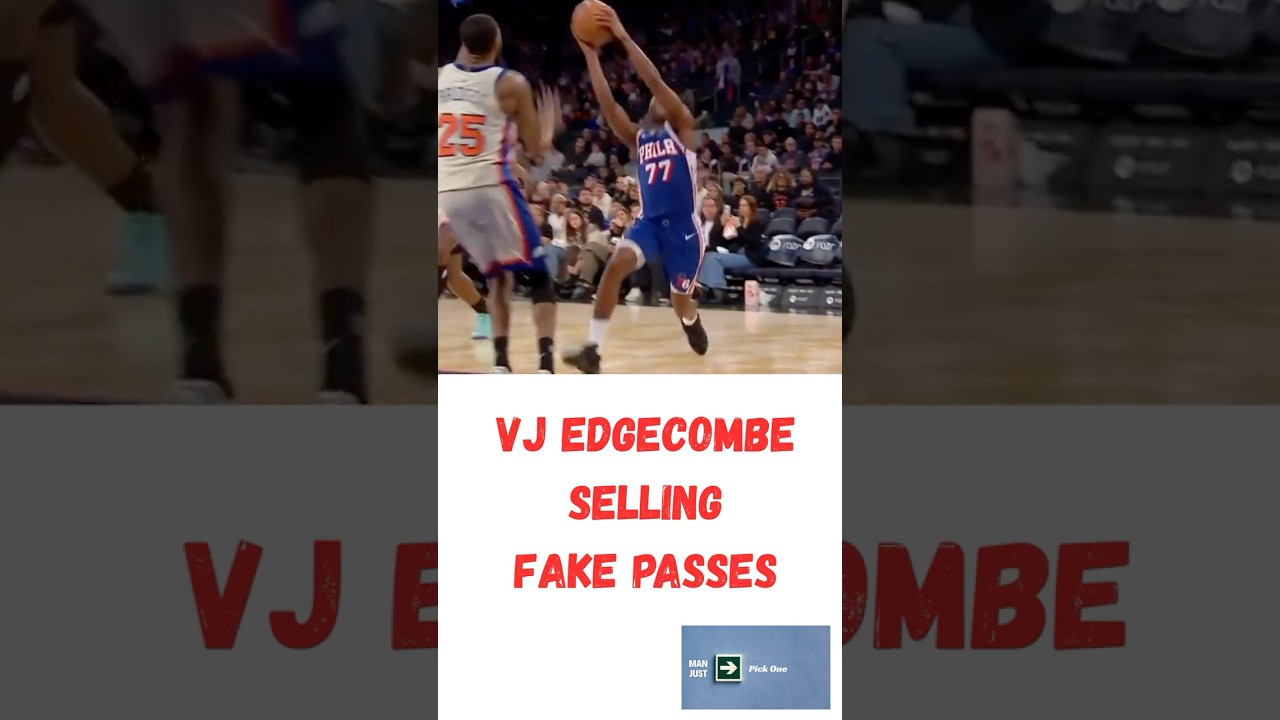VJ Edgecombe Crafty Fake Pass And Dunk