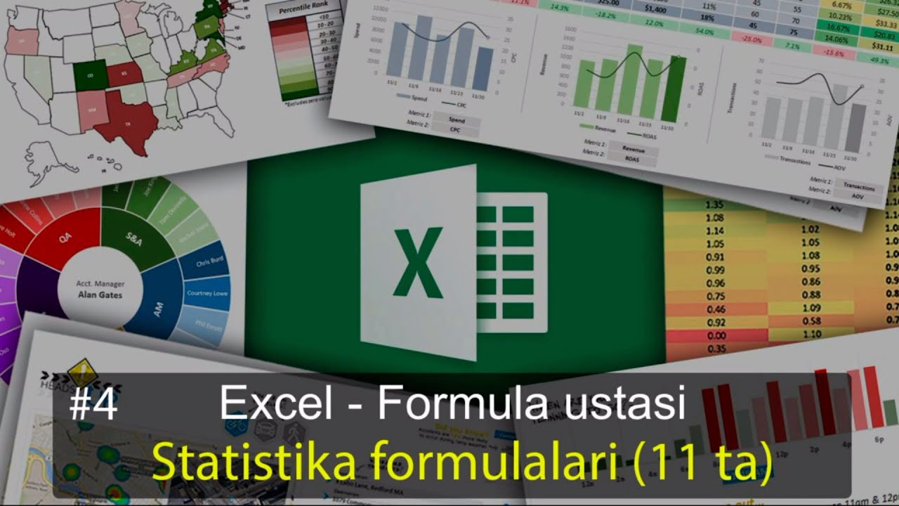 4-dars. Statistika formulalari (11 ta)