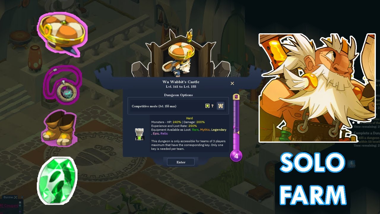 1.8.7 [WAKFU/OGREST] Solo WA WABBIT s4 with 4 steles using enutrof!