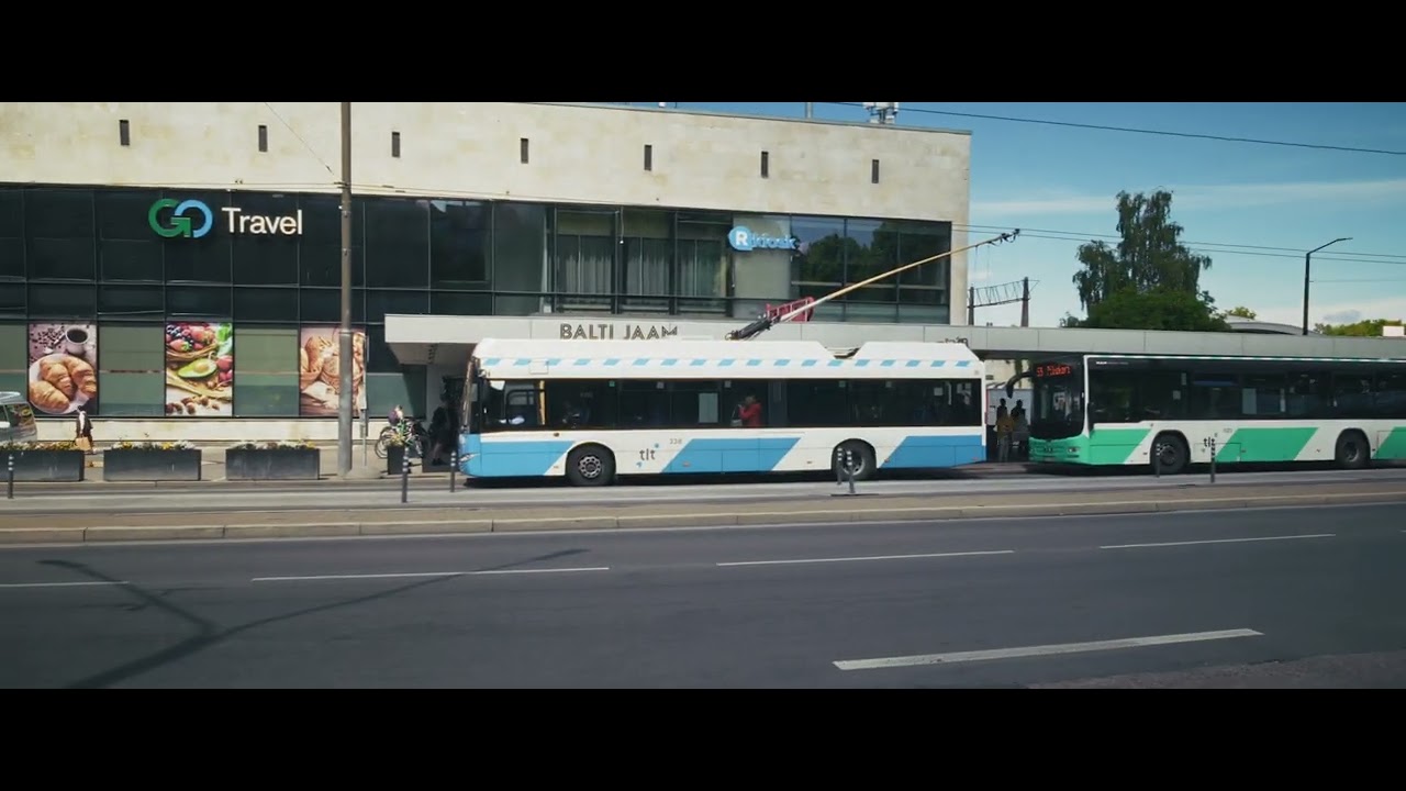 Estonia, Tallinn, trolleybus 4 ride from Technika to Baltijaam