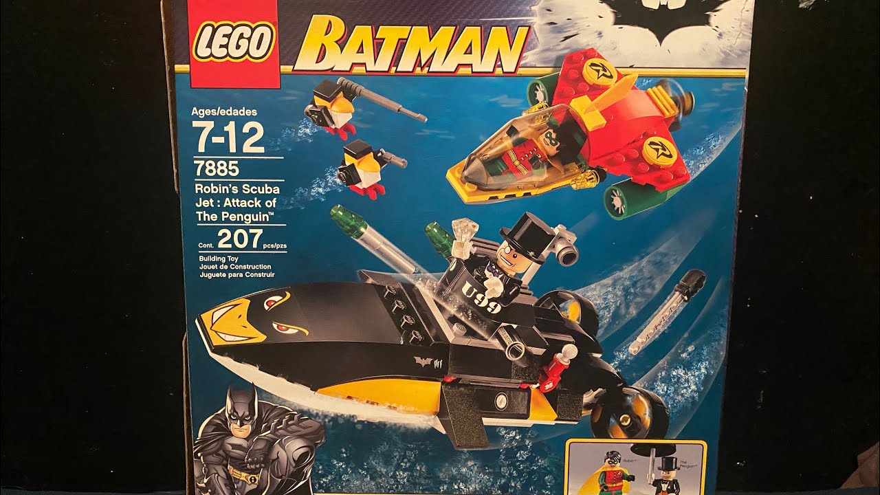 Распаковка редкого набора LEGO BATMAN 7885 «Акваланг Робина: Атака пингвина» (набор 2008 года)