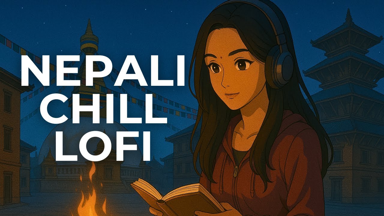 Nepali Chill Lofi | Female Voice | रातको शान्तिमा किताब र आगो 🎧✨
