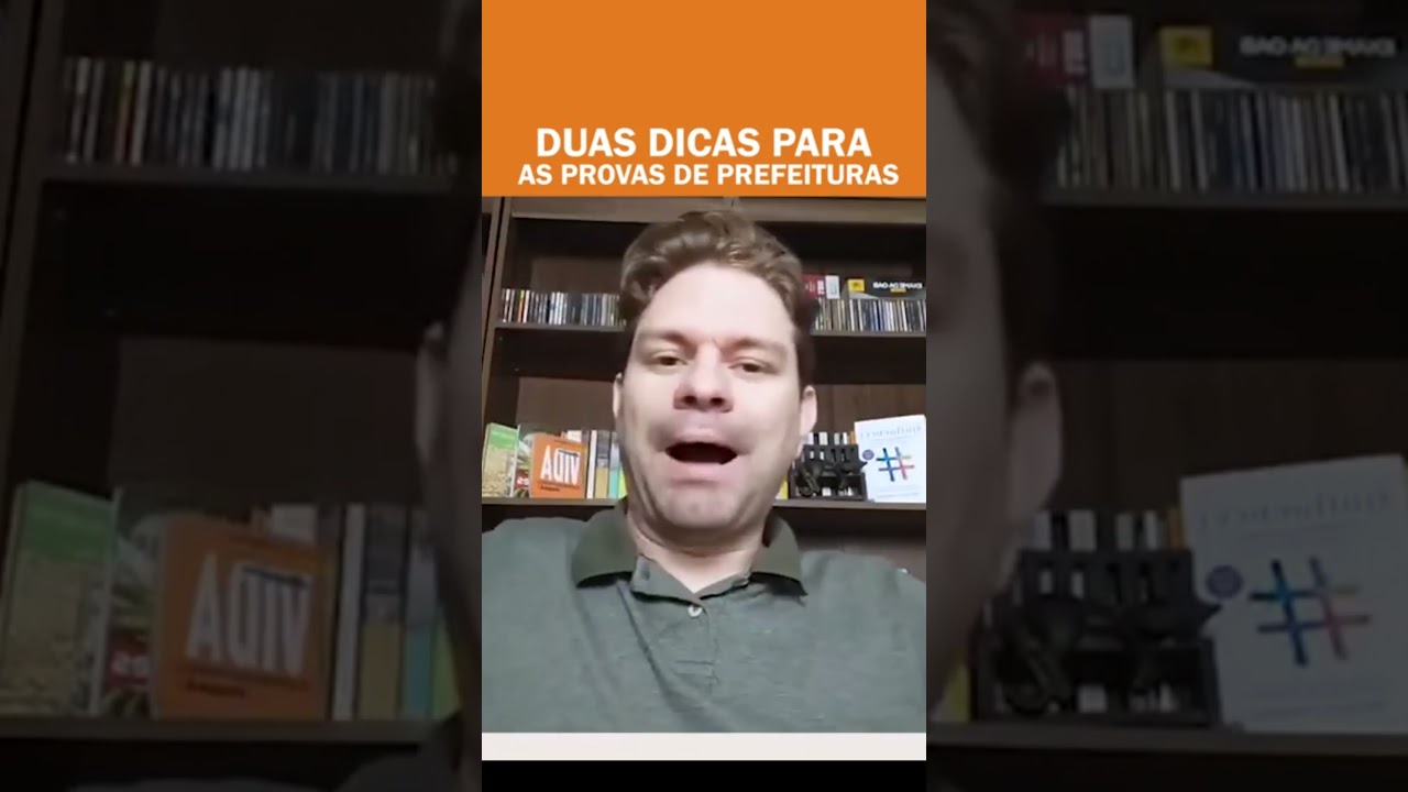 DUAS DICAS PARA AS PROVAS DE PREFEITURAS