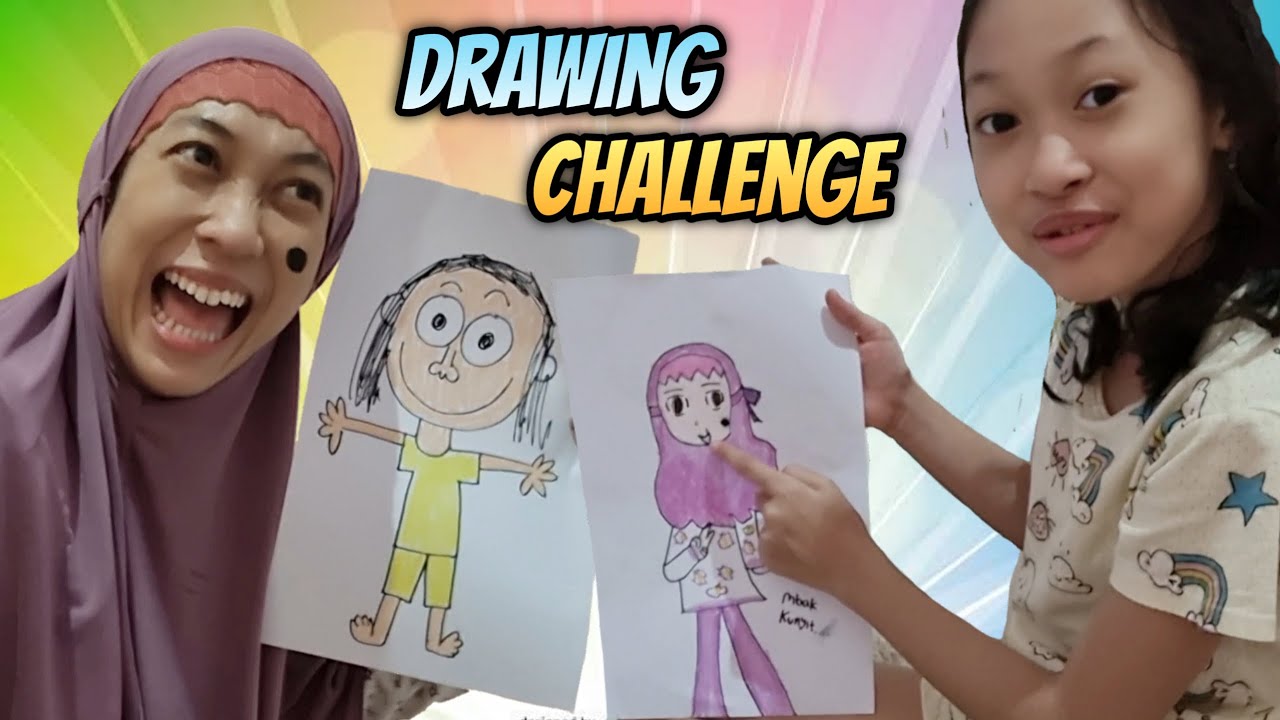 Aqilla Ga Bisa Tidur Malah Drawing Challenge Bersama Mbak Kunyit 😄 Aqilla's Diary