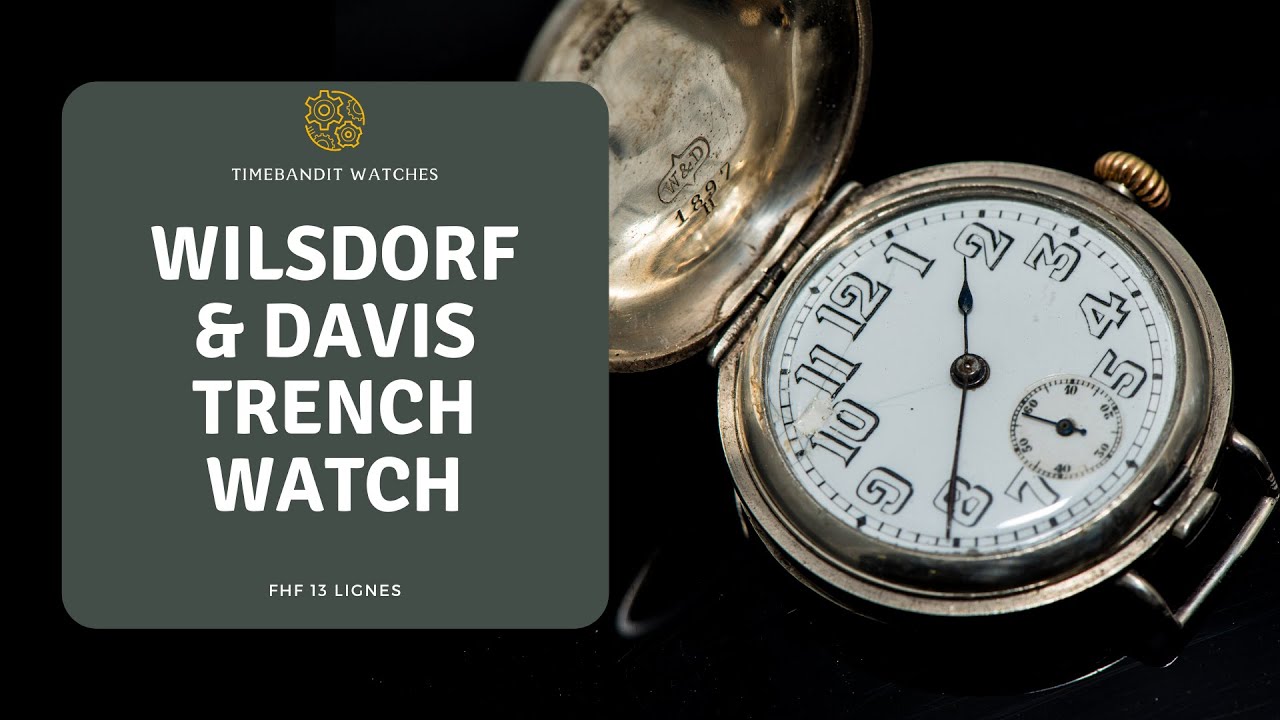 Wilsdorf & Davis (Rolex) Full Hunter Trench Watch FHF 13 Lignes Service