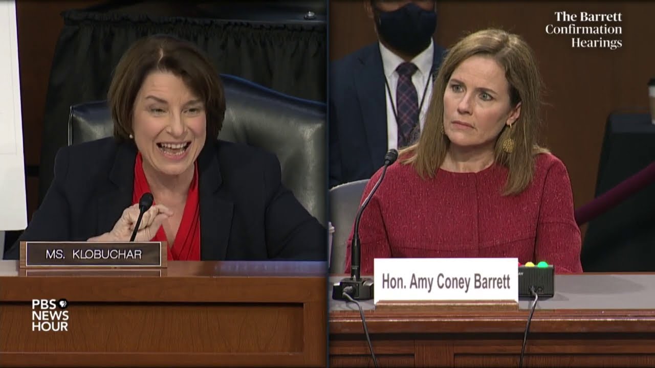 Sen. Amy Klobuchar asks Amy Coney Barrett about Trump’s desire to end ACA