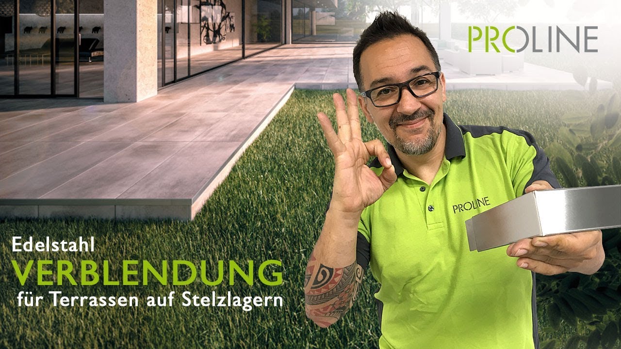 PROSTILT: Edelstahl Verblendung für Stelzlager im Terrassenbau von PROLINE für Profis