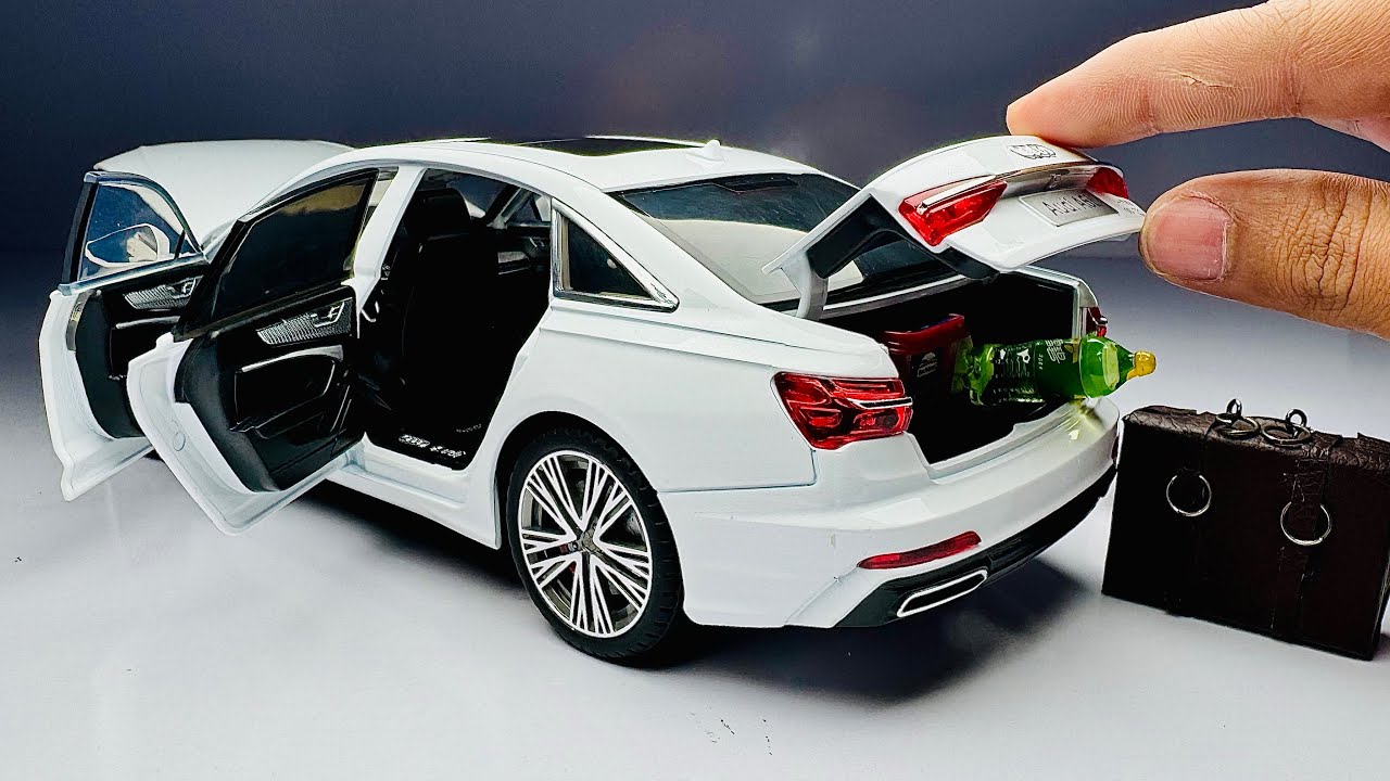 Most Realistic Diecast Cars Unboxing Audi A6L 1/18 Scale Miniature Model Car
