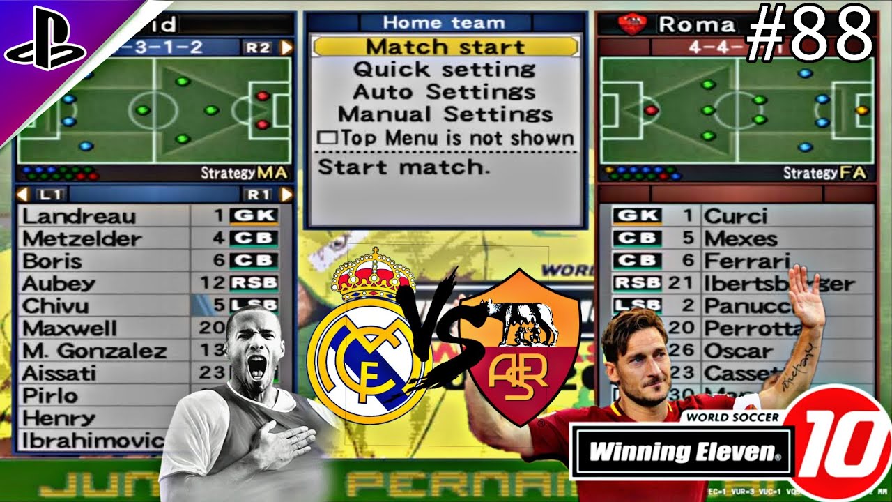Winning Eleven 10 Real Madrid Master League - Madrid vs As Roma - Part 88