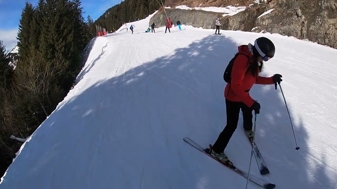 Flaine - Dag 6 - #2 Blauwe piste naar Flaine met Zohra
