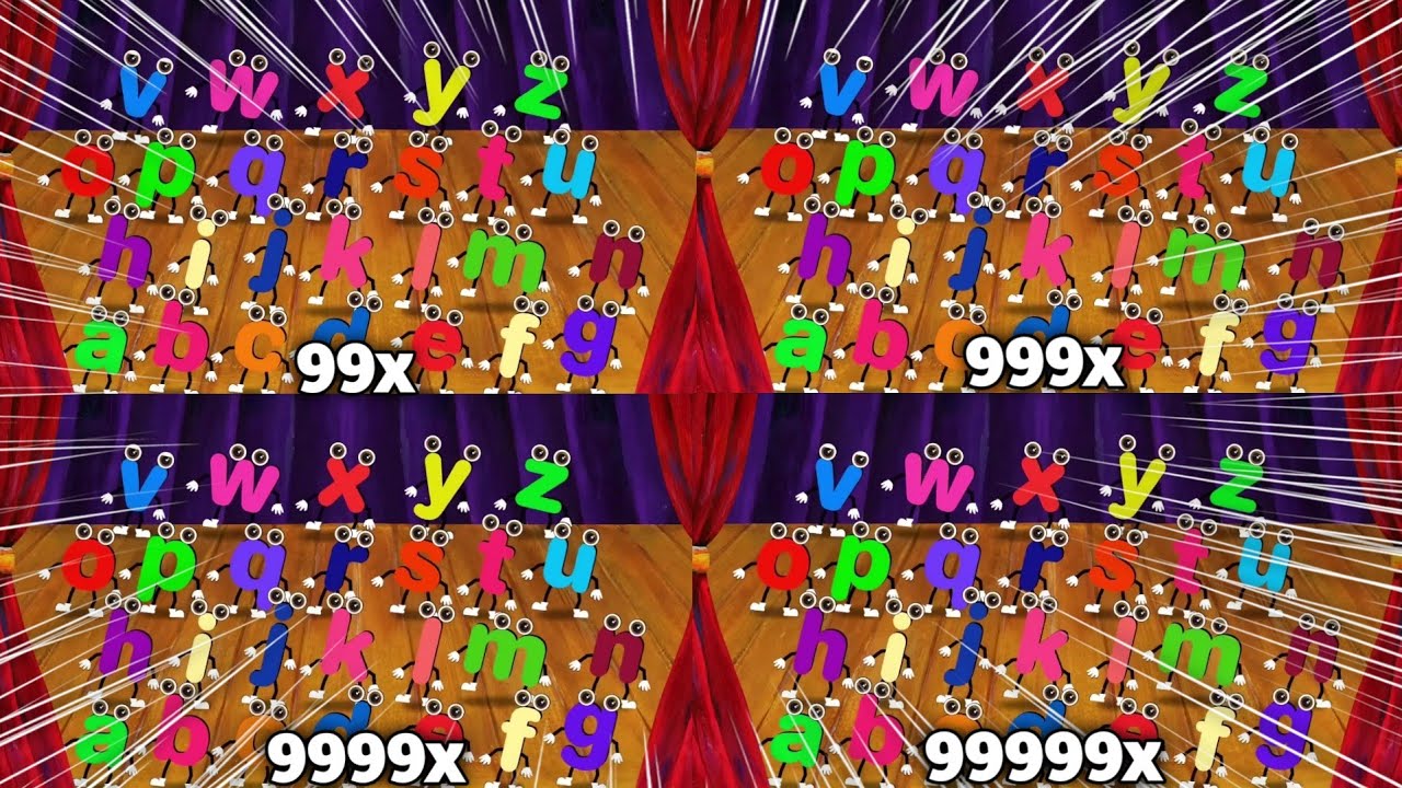 The ABC's Letter Are Dancing On The Stage LaLaLa Intro Logo at 999999x Speed