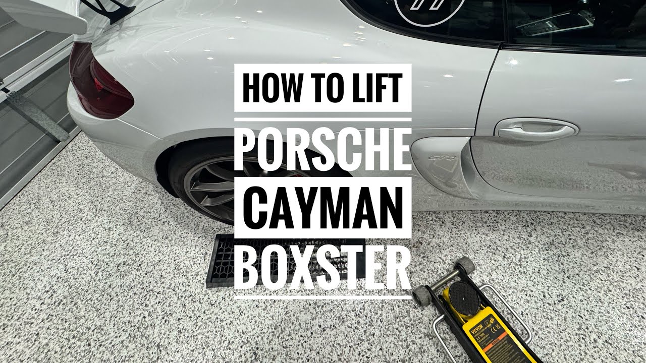 How to lift your Porsche Cayman or Boxster with a floor jack and jack stands 986 987 981 718