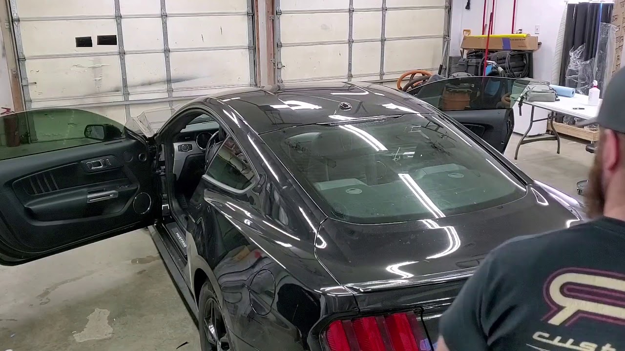 2017 Ford Mustang Full tint hyper lapse Llumar IRX ceramic by RT Customizing