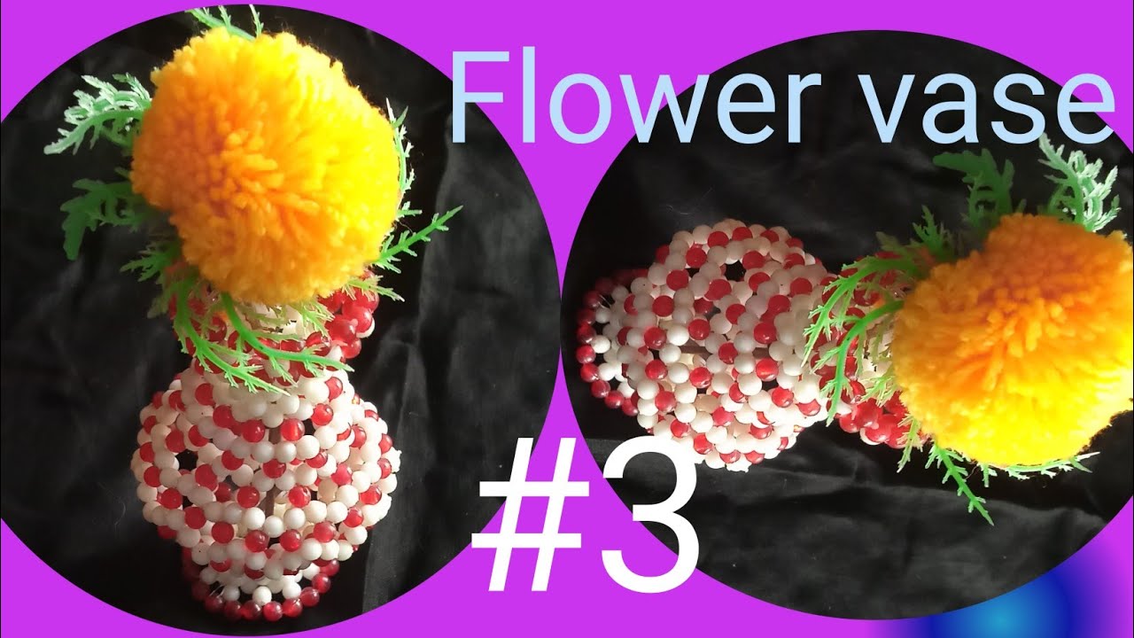 Putir kaj new/Diy Room decorating ideas/Diy Beaded Flower vase/Moti work/Beaded craft/পুতির ফুলদানি/