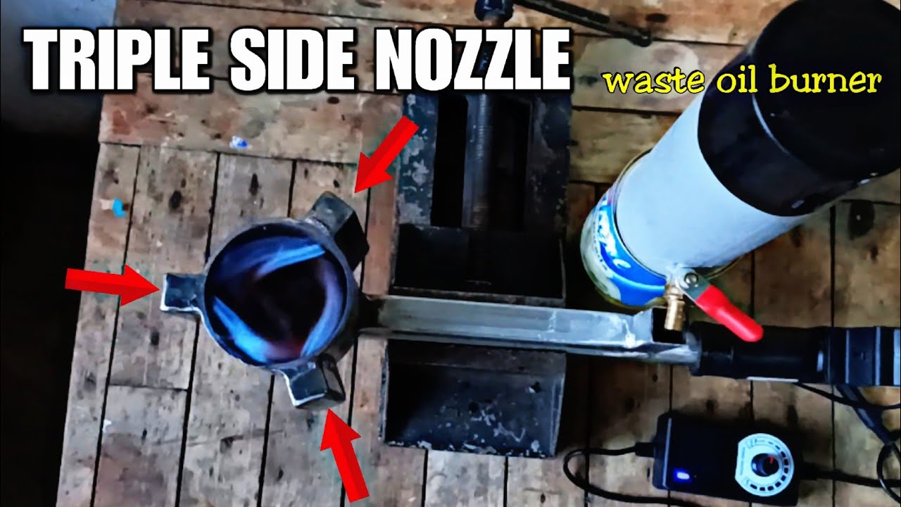 TRIPLE SIDE NOZZLE (WASTE OIL BURNER) UNIQUE DESIGN 2024