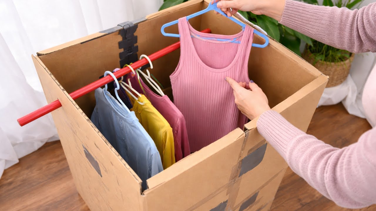 Szybkie suszenie ubrań zimą? Wystarczy trik z  kartonem