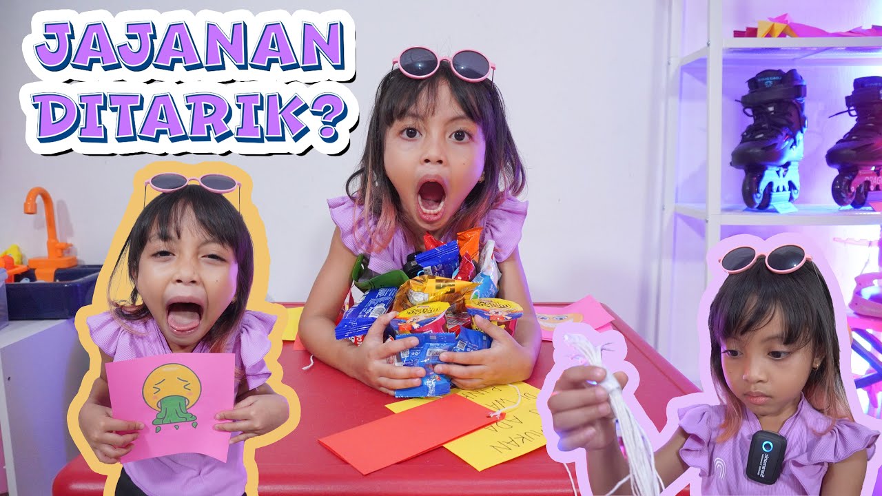 GAMES TARIK JAJANAN!! LEIKA SAMBIL PAKE SEPATU RODA