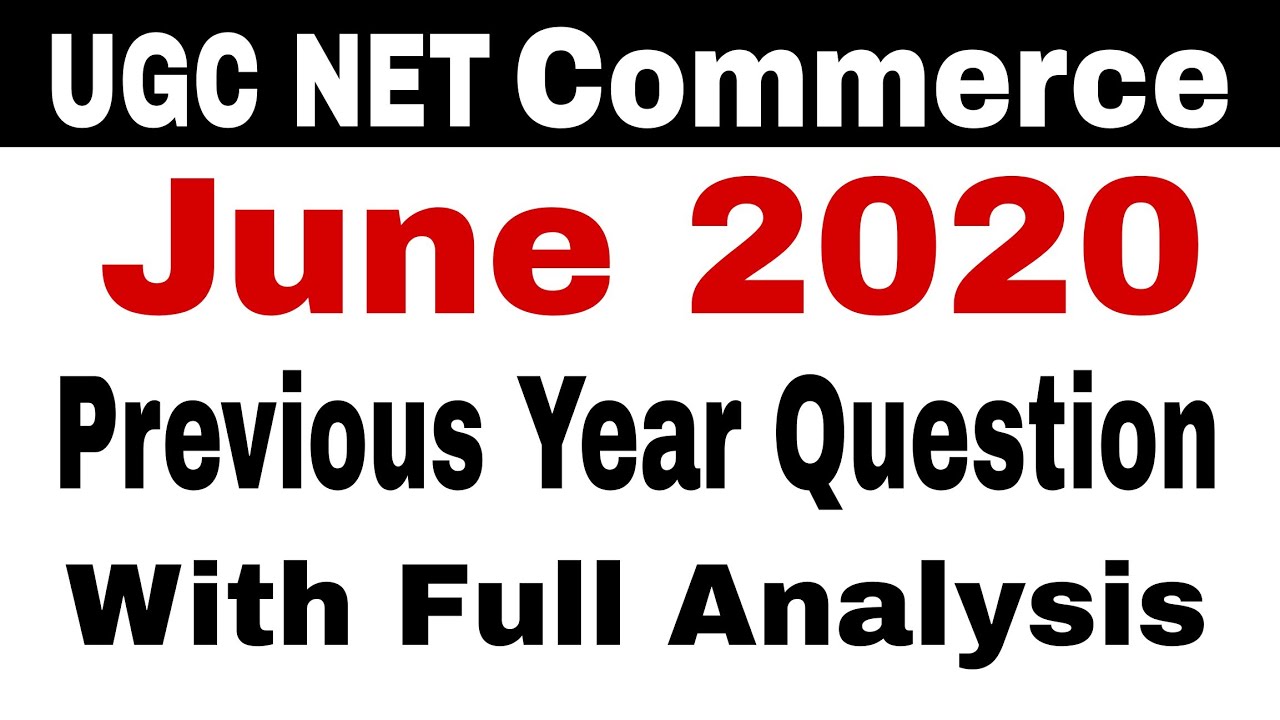 UGC NET Commerce Previous Year Question Papers with answers | June 2020 | Morning Shift