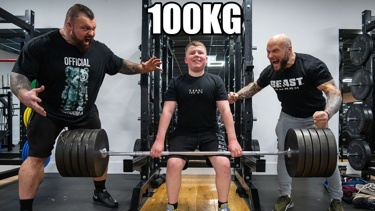 11yr Old EASY 100KG Deadlift!!! (STRONG) ft. Eddie Hall