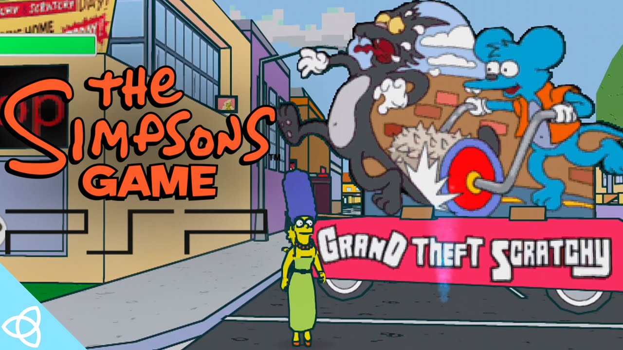The Simpsons Game - Full Game Walkthrough (PSP Version Gameplay)