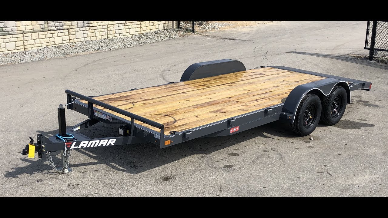 Lamar 7x18' Wood Deck Car Trailer 7000# GVW  CE831823