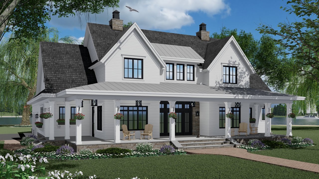 Misty Falls CL-19-005 House Plan | Wrap Around Front Covered Porch