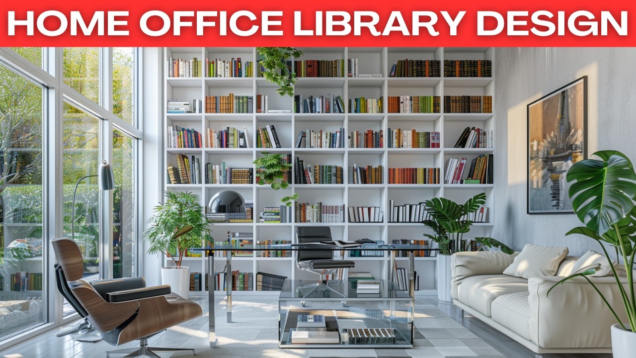 Home Office Library Interior Design | Aesthetic Workspace Ideas