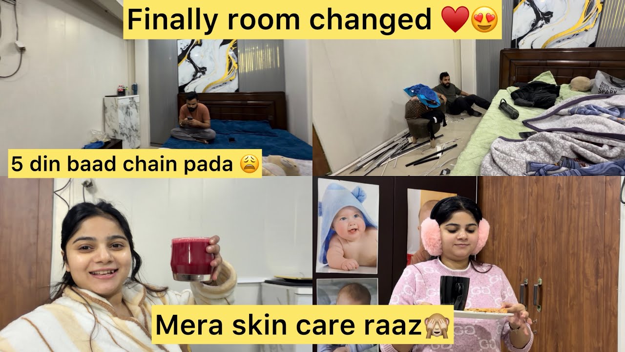 Kitne paise lge is room ko change krane main♥️Finally kaam pura ho gaya😍Nitesh n ki setting change👍