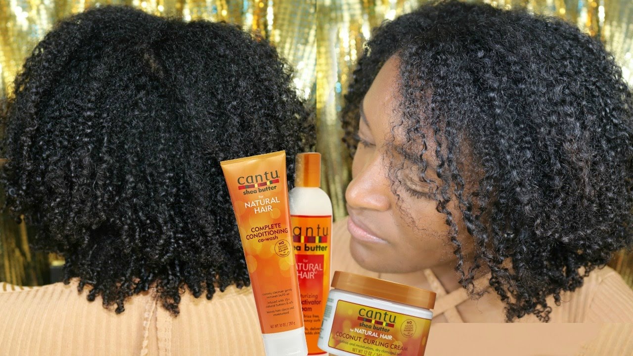 WASH AND GO avec Cantu Shea Butter ,cheveux frisés crépus + NHA Paris