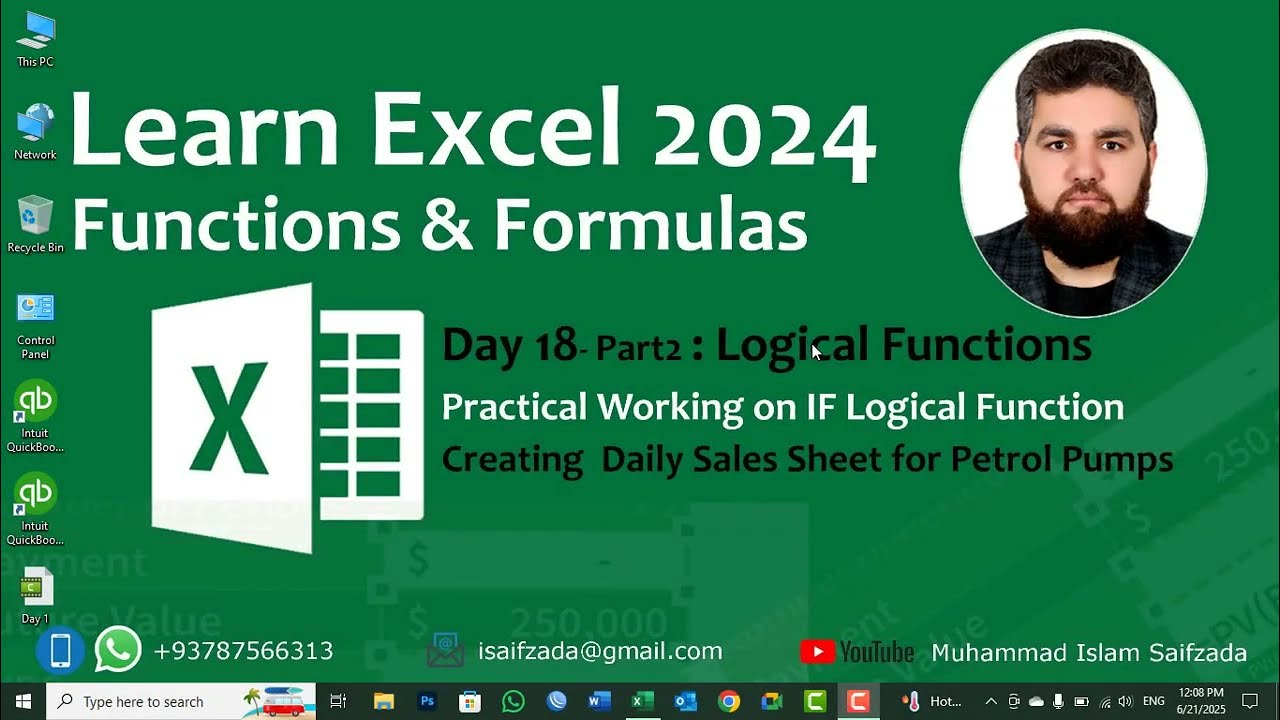 Microsoft Excel 2024 Functions and Formulas: Day 18 - Part2