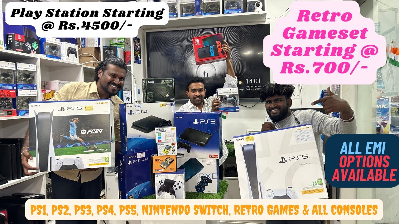 PlayStation @ Rs.4500/- and Retro Gaming @ Rs.700/- | PS5, PS4, PS3, PS2, PS1 | Shadow Games | தமிழ்