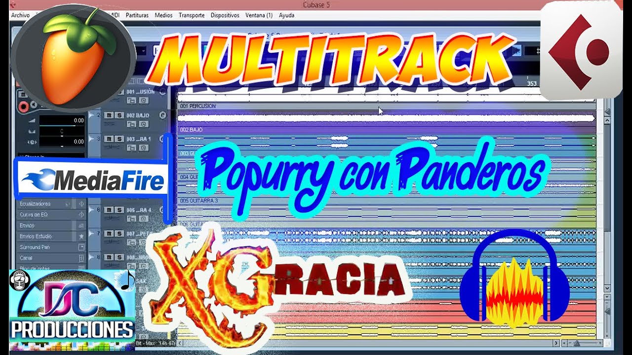 Popurry con Panderos_Ministerio: Por Gracia (Secuencia/MULTITRACK),  Descarga Libre....