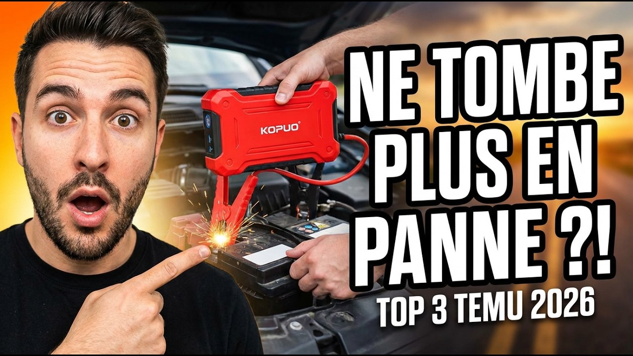 🔋 TOP 3 Démarreurs de Batterie Portables sur TEMU – Ne Tombe Plus Jamais en Panne ?! (2026)