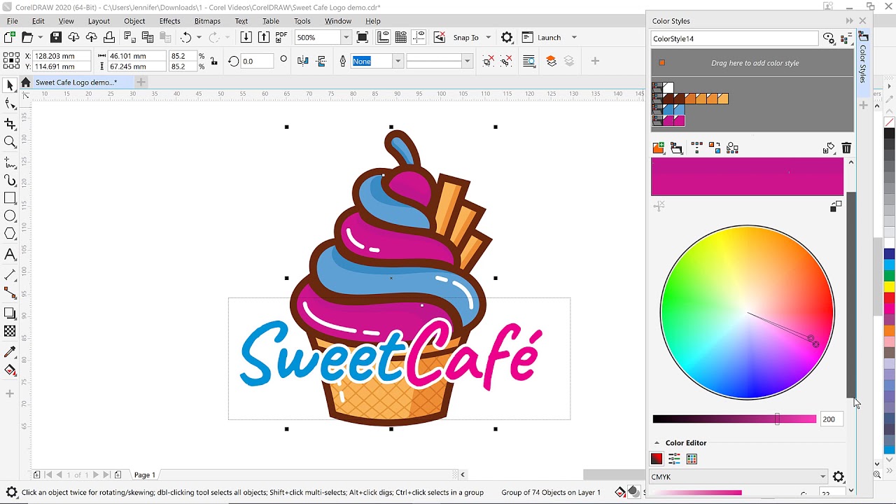 How to Use Color Harmonies in CorelDRAW (Windows)