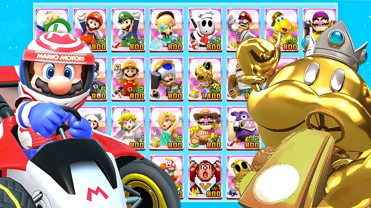 Mario Kart Tour All Characters Unlocked and Golden King Bob-omb, Bowser, Ninja Shy Guy + More (2021)